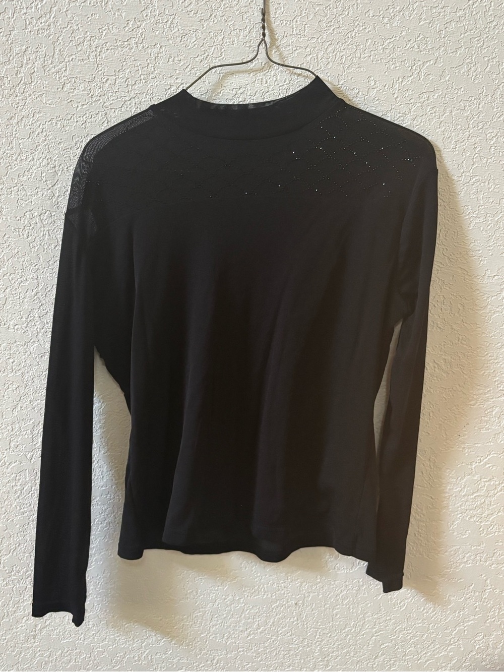 Black beaded top